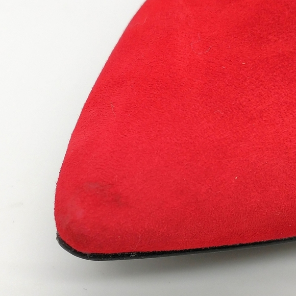 Via Spiga Edita Heels Suede Red Size 9.5 - Picture 6 of 6